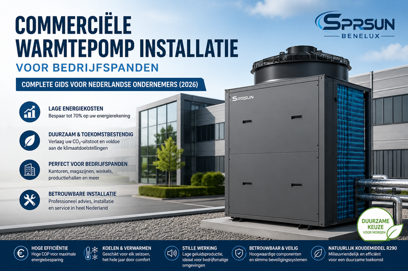Commerciële Warmtepomp Installatie voor Bedrijfspanden