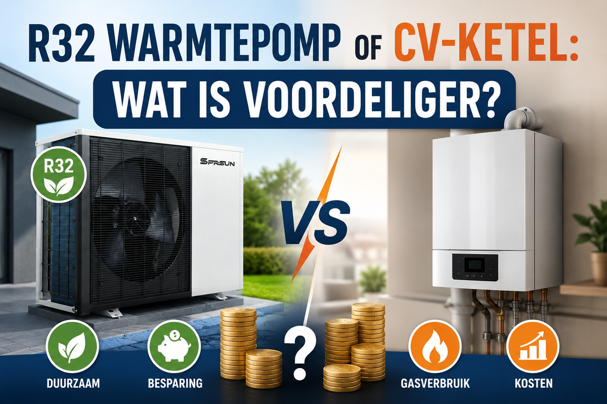 R32 Warmtepomp of Cv-Ketel