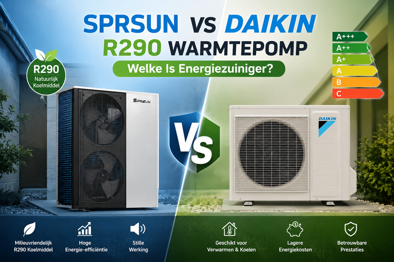 SPRSUN vs Daikin R290 Warmtepomp 